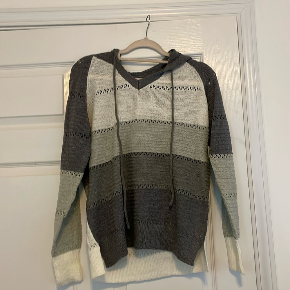 Gray and Cream pullover